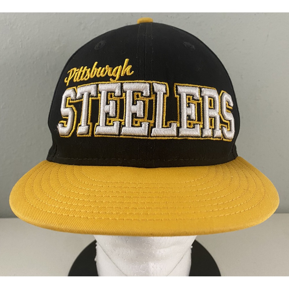 Pittsburgh Steelers New Era NFL 9FIFTY Medium-Large Snapback Hat Black Yellow
